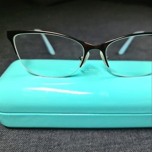 Tiffany eyeglasses in silver, half frameless